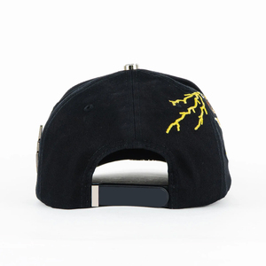 <strong>Wholesale</strong> Luxury 5 Panel Angel and <strong>Lightning</strong> Design Satin Lined Stylish Baseball Cap Tombochio Hat Custom 3D Embroidery - Product Image 3