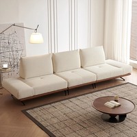Canapé d'îlot rembourré en tissu, style français, crème, pivotant, multifonctionnel, vintage, mi-siècle, pour salon