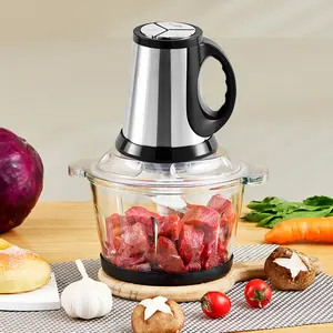 2023 Hot Sell 2L 3L Small bochs Meat Chopper Best Home Kitchen Food Cheap Stainless Steel Electric Meat Grinder powerful