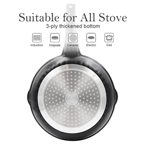 Poêle à frire commerciale multi-plis 24/26/28cm Poêle à frire antiadhésive en aluminium moulé sous pression avec poignée amovible - Product Image 5