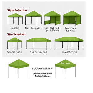 Tentes pliantes publicitaires pour événements, avec structure en aluminium sur mesure, 10x10 pieds, pour salons professionnels et expositions en plein air - Product Image 2