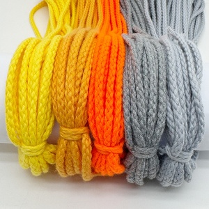 Cordon en macramé tressé 8 brins <span class=keywords><strong>de</strong></span> 5 mm, écologique, en coton coloré, pour tapisseries tissées DIY, sacs, liens et accessoires <span class=keywords><strong>de</strong></span> serrage - Product Image 2