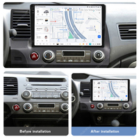 DUDUAUTO 12 + 512G Android 13 Radio de coche para Honda Civic 2005-2012 reproductor de vídeo Multimedia estéreo Car-play navegación GPS DSP