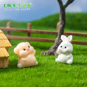 Miniatures décoratives Weij Moss pour micro-paysages : Ours, Cochon, <span class=keywords><strong>Lapin</strong></span> – Accessoires de jardinage DIY - Product Image 4