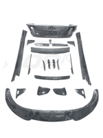 Nouveau kit d'adaptation sport aérodynamique en fibre de carbone forgée, clips de fixation, ajustement OEM impeccable pour pare-chocs avant, jupes latérales et arrière