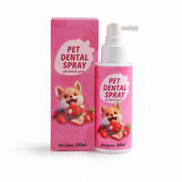 Spray buccal pour animaux de compagnie, saveur fraise, éliminateur de mauvaise haleine, nettoyant pour dents, soin des gencives, hygiène buccale, 100 ml, pour chiens et chats, vente en gros OEM
