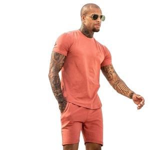 ชุดเสื้อแขนสั้นผ้าฝ้ายสำหรับผู้ชาย,เสื้อยืดและกางเกงขาสั้นแบบสั่งตัดสำหรับฤดูใบไม้ผลิและฤดูร้อน - Product Image 5