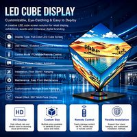 Display LED a Cubo ad Alta Luminosità con Angolo di Visione a 360 Gradi Senza Interruzioni, Schermo LED a Cubo Magico per Pubblicità in Centri Commerciali e Atri