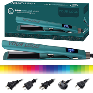 Plancha <span class=keywords><strong>de</strong></span> <span class=keywords><strong>Pelo</strong></span> Profesional 2 en 1 MAC, Plancha <span class=keywords><strong>de</strong></span> <span class=keywords><strong>Titanio</strong></span> <span class=keywords><strong>de</strong></span> Alta Temperatura para un Alisado <span class=keywords><strong>de</strong></span> Cabello <span class=keywords><strong>de</strong></span> la Mejor Calidad - Product Image 5