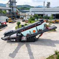 Crible vibrant mobile sur chenilles, machine de criblage robuste pour agrégats de pierre destinée à l'exploitation en carrière et à la construction