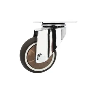 Huarui Wholesale 2 Inch Tpr U Bracket Baby Crib Castor Cot Wheel Swivel Furniture U Angle Casters With Lock