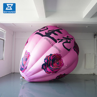 Ballon à air chaud commercial décoratif personnalisé Boule de fleur gonflable publicitaire personnalisée avec lumière LED