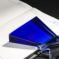 Trophée étoile en cristal gravé à la main, tendance mode, récompenses vierges avec boîte cadeau pour récompense de fin d'année de l'entreprise, souvenir