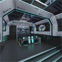 Cinéma sur rail métallique intérieur/extérieur, technologie 3D à vision directe, plateforme de mouvement en plastique, plus de 700 jeux VR, certifié CE, garantie 24 mois