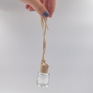 Bouteille en verre vide à suspendre pour voiture, flacon diffuseur rechargeable pour parfum et aromathérapie, ornement désodorisant pour l'air ambiant - Product Image 3