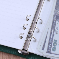 Fermeture à boucle magnétique B5 cahier de reliure en cuir pu avec poches porte-stylo
