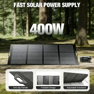 Panel Solar Portátil Plegable Alecter Solar de 400W, Color Negro, Cargador de Alta Eficiencia, Generador de Energía para Exteriores y Vans, al Mejor Precio - Product Image 3