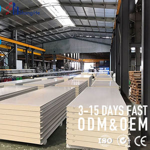 Isopanel 50mm 75mm 100mm Thick Pu Puf Insulated Sandwich <strong>Panels</strong> Wall - Product Image 1