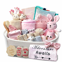 Panier tissé idéal pour les vêtements de bébé, les jouets en peluche et les ensembles cadeaux pour nouveau-nés, parfait pour les baby showers, les fêtes de bienvenue et les cadeaux d'anniversaire.