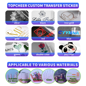 Autocollant en métal personnalisé estampage à chaud argent autocollant Film déchirable laisser mot séparation autocollant Transparent mot marque emballage - Product Image 5