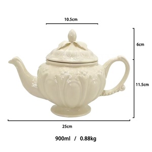 <span class=keywords><strong>Service</strong></span> à thé en <span class=keywords><strong>porcelaine</strong></span> M, directement de l'usine, comprenant tasse et soucoupe, théière blanche, tasse à thé <span class=keywords><strong>anglaise</strong></span> pour le goûter, cafetière haut de gamme, tasse à café en céramique - Product Image 5