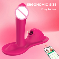 Vibrateur Dildo Papillon Portable pour Culotte, à Télécommande par Application, pour Position Assise et Vibrations, avec Fonction de Friction et de Poussée, pour Adultes, à Fixation sur Selle de Vélo