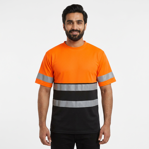 Long Sleeve Hi <b>Vis</b> Safety <b>T</b>-<b>Shirt</b> Unisex Polyester/Cotton Customized Logo Breathable Reflective LED Flash Water Proof <b>High</b> - Product Image 1
