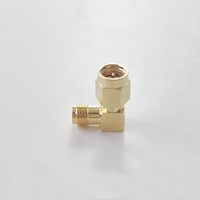 Connecteur SMA mâle vers SMA femelle à angle droit, adaptateur coaxial RF