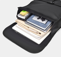 Sac à dos pour ordinateur portable personnalisable en stock, revêtement PU, résistant à l'eau, léger, durable, pour le bureau, l'école, les étudiants