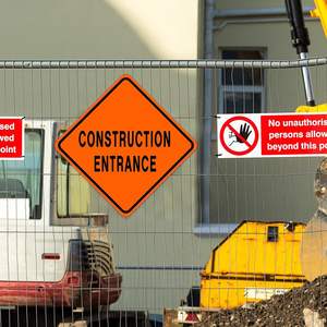 Cartello Stradale Arancione Riflettente per Lavori di Costruzione e Svolta a Sinistra, Standard <span class=keywords><strong>USA</strong></span> - Product Image 6