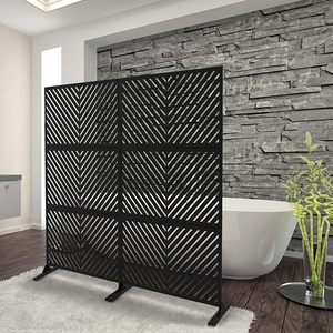 Outdoor Privacy <strong>Screens</strong> <strong>Free</strong> <strong>Standing</strong> <strong>for</strong> Balcony Patio <strong>Garden</strong> Privacy Fence Metal Laser Cut Decorative Privacy <strong>Screen</strong> - Product Image 1