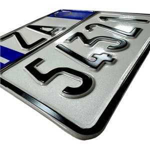 <span class=keywords><strong>Targhe</strong></span> Moto Personalizzate in Alluminio Lucido Riflettente con Design Europeo Italiano, Produzione su Misura - Product Image 4