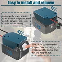 Kit adaptateur convertisseur de batterie 18V Mak Tas avec fusibles, câble 14AWG et interrupteur de commande pour voitures électriques DIY et camions RC