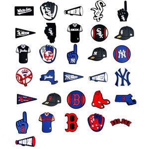 HY Dijes Personalizados para Zapatos Deportivos, Accesorios de PVC para Equipos y Clubes de Béisbol, Dijes para Gorras de Béisbol y Zapatos para Hombres y Niños, para Zuecos - Product Image 1