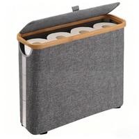 Panier à linge pliable en Oxford avec couvercle, panier de rangement pour vêtements portable et anti-poussière pour chambre à coucher et salle de bain