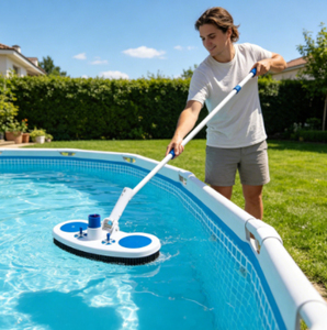 Tête d'<span class=keywords><strong>aspirateur</strong></span> universelle pour <span class=keywords><strong>piscine</strong></span>, nettoyeur manuel à aspiration avec brosse, compatible avec toutes les piscines <span class=keywords><strong>hors</strong></span> <span class=keywords><strong>sol</strong></span> et enterrées - Product Image 4