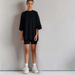 2025 Kids Tales Family Summer, conjunto <span class=keywords><strong>de</strong></span> dos piezas con cuello, camiseta <span class=keywords><strong>de</strong></span> manga corta, pantalones cortos para <span class=keywords><strong>madre</strong></span> e hijo, moda informal para niña - Product Image 4