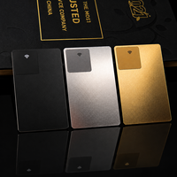 Tarjeta de Visita de Acero Inoxidable de Lujo Personalizada de Alta Calidad con NFC, Metal de 0.8mm de Grosor, Diseño Hueco y Grabado