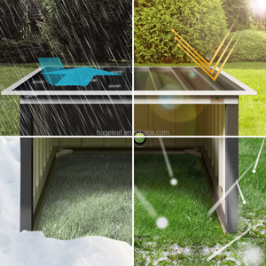 Cobertizo de Jardín Metálico Antracita para <span class=keywords><strong>Robot</strong></span> Cortacésped, Resistente a los Rayos UV e Impermeable, con Techo Monopitch - Product Image 6