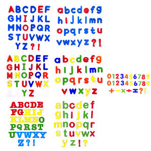 ชุดตัวอักษรแม่เหล็กสีสันสดใสและตัวเลข26ชิ้นของเล่นเพื่อการเรียนรู้รูปทรงเรขาคณิต ABC สำหรับ<span class=keywords><strong>ห้องเรียน</strong></span>ก่อนวัยเรียนและการศึกษา<span class=keywords><strong>ที่</strong></span>บ้าน - Product Image 1