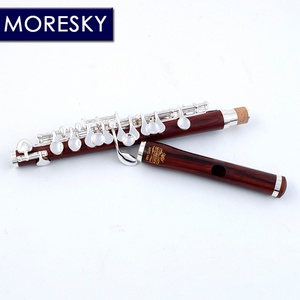 Flauta de Tamaño Medio MORESKY Piccolo, Madera de Cocobolo, Cuproníquel, Plateada, Clave de Do, Material del Cuerpo Ébano, MPC-168 - Product Image 6