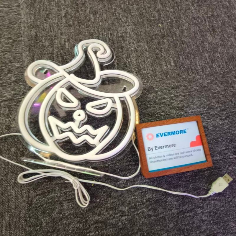 2025 New Cross-border LED Christmas Halloween Acrylic Neon Light Indoor Styling Atmosphere Light