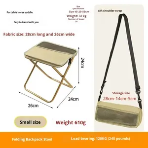 Tabouret pliant portable pour l'extérieur, chaise de camping et de sport simple et portable pour la pêche, la plage et les files d'attente - Product Image 6