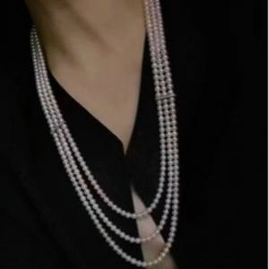 Collar de Perlas de Agua Dulce Naturales para Mujer, Diseño de Nicho, 9-10 mm, Círculo Cerrado, Simple, Elegante y Versátil - Product Image 1