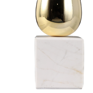 Scultura floreale moderna con base in marmo, statua decorativa per casa, ufficio, bagno, mensola, decorazione per interni - Product Image 5