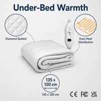 Couverture de matelas chauffante double électrique OEM/ODM 135x120cm en polyester doux, 3 niveaux de chaleur