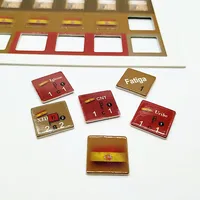 Kunden spezifisches gestanztes Papppapier-Brettspiel-Token mit 4C-Druck auf beiden Blatt seiten