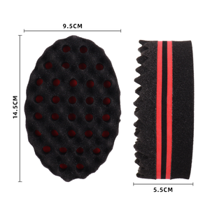 Logo personnalisé de marque éponge Twist Hair Magic Double face Wave Curly Hair Twist éponge <span class=keywords><strong>mousse</strong></span> pour hommes noirs - Product Image 4