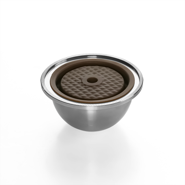 1Pod Set Reusable Coffee Pod With Silicone Lids Refillable Coffee Capsule Compatible With Vertuoline Espresso Machines