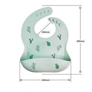 Lebensmittel qualität Silikon Baby Lätzchen Wasserdichte Säuglings ernährung Lätzchen BPA Free Kleinkind Silikon Lätzchen Mit Food Catcher - Product Image 6